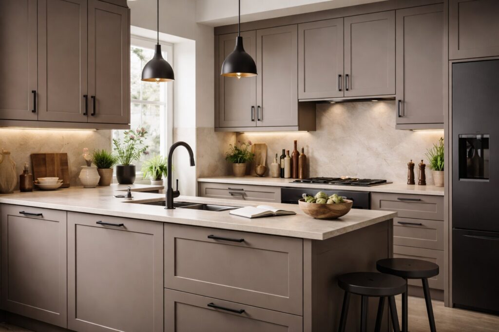 keuken taupe, taupe