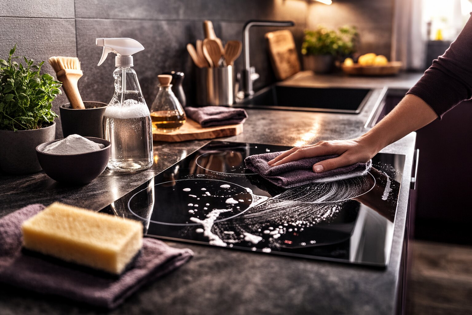 inductie kookplaat schoonmaken, inductie