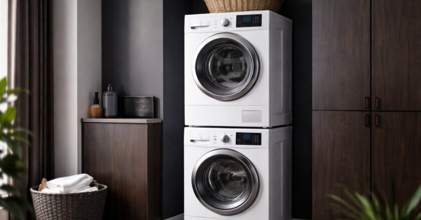 Een droger op wasmachine plaatsen: ruimte winnen zonder concessies aan veiligheid en comfort