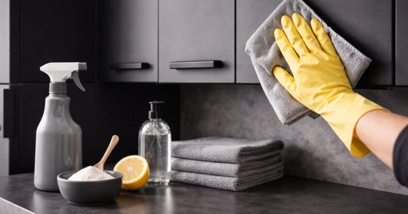 Matte keukenkastjes schoonmaken zonder strepen of glansplekken