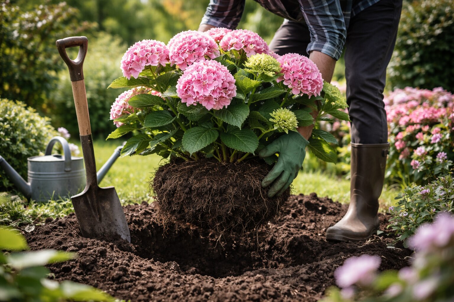 hortensia verplaatsen, hortensia