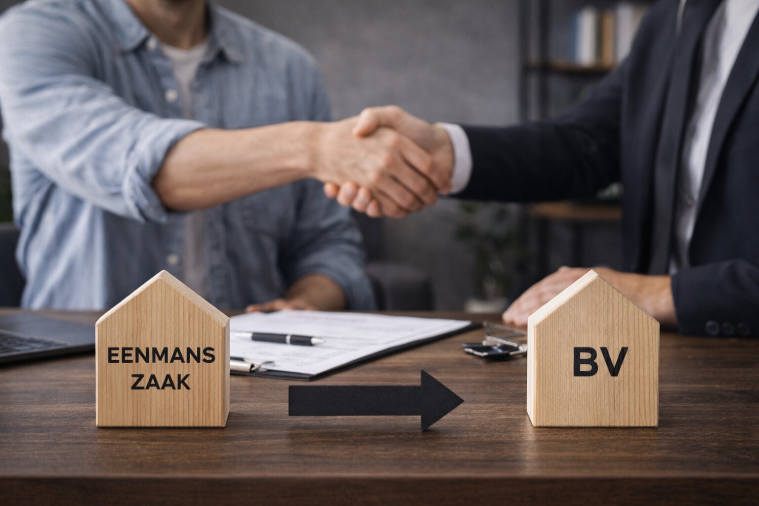 eenmanszaak omzetten naar bv