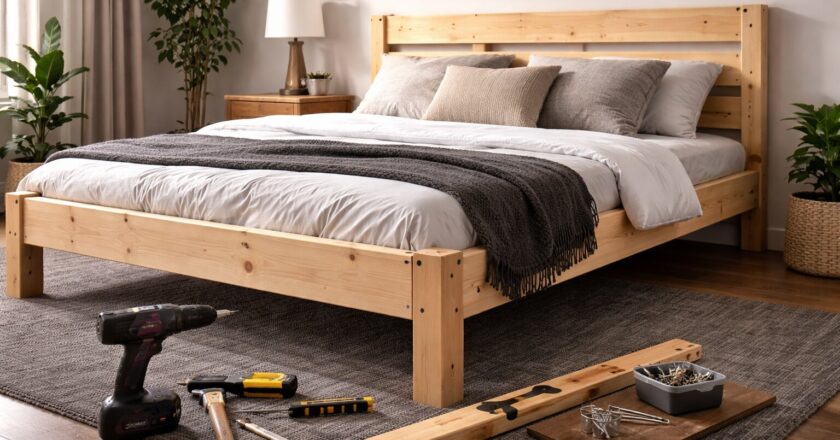 Zelf een diy bedframe maken dat rust, karakter en stevigheid uitstraalt